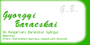 gyorgyi baracskai business card