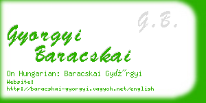 gyorgyi baracskai business card